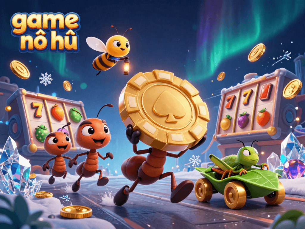 Spin and win big with game nổ hũ as cartoon ants embark on a heist for riches.
