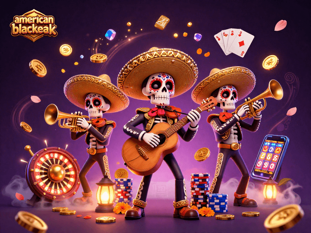 Experience the thrill of american blackjack with vibrant scenes and unique gaming elements.
