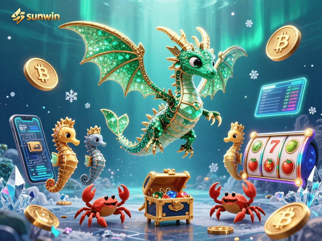Experience winning gameplay with sunwin's vibrant underwater casino masterpiece illustration.