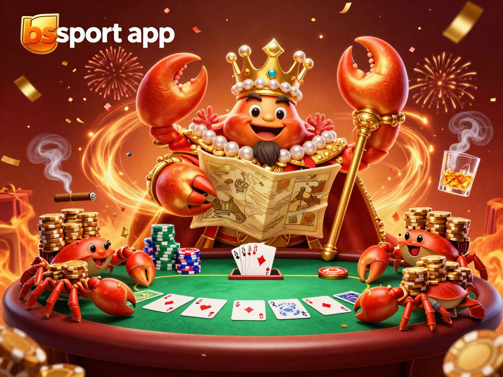 Experience the excitement of betting with the bsport app in a vibrant poker scene filled with gold and energy.