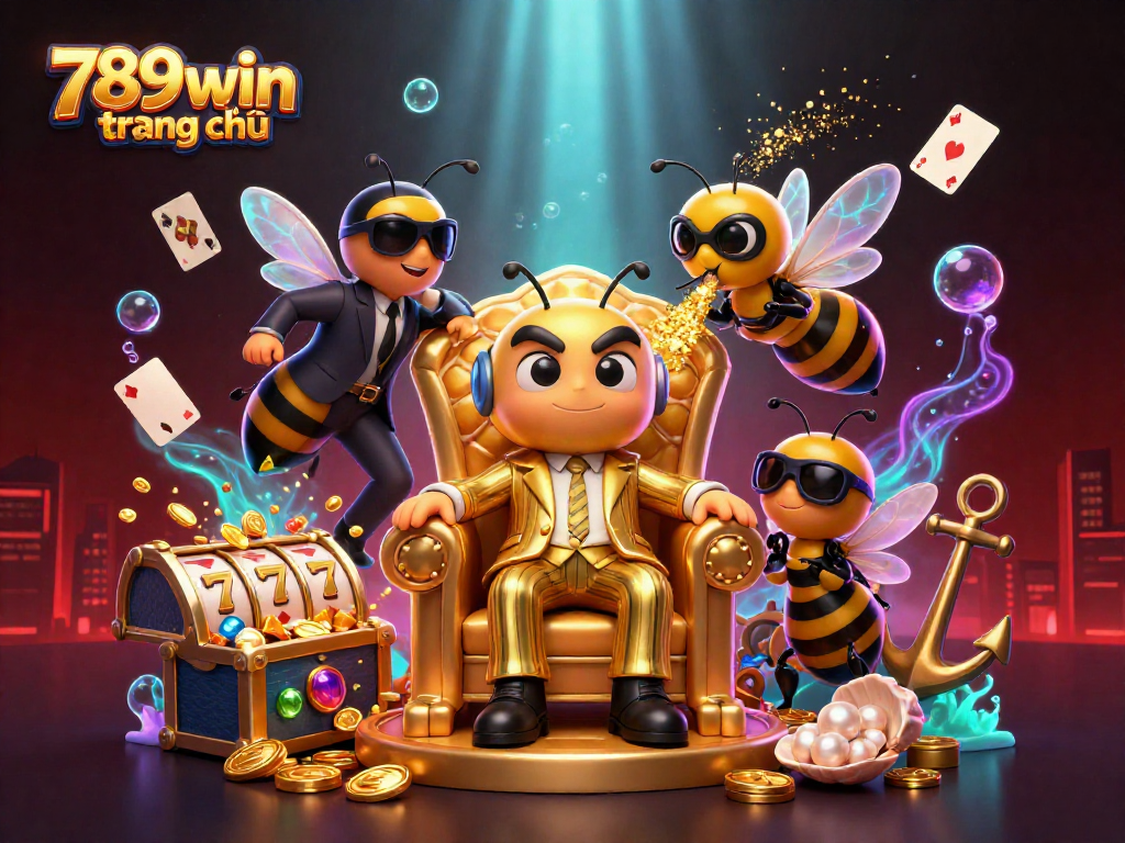 Engage in thrilling casino action with 789win trang chủ in this dynamic 3D scene showing a bumblebee mob boss