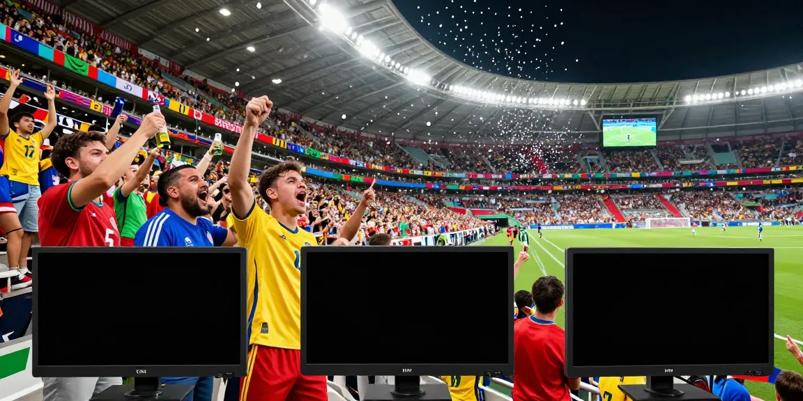 Vibrant football fans at Xoilactv during World Cup 2026.