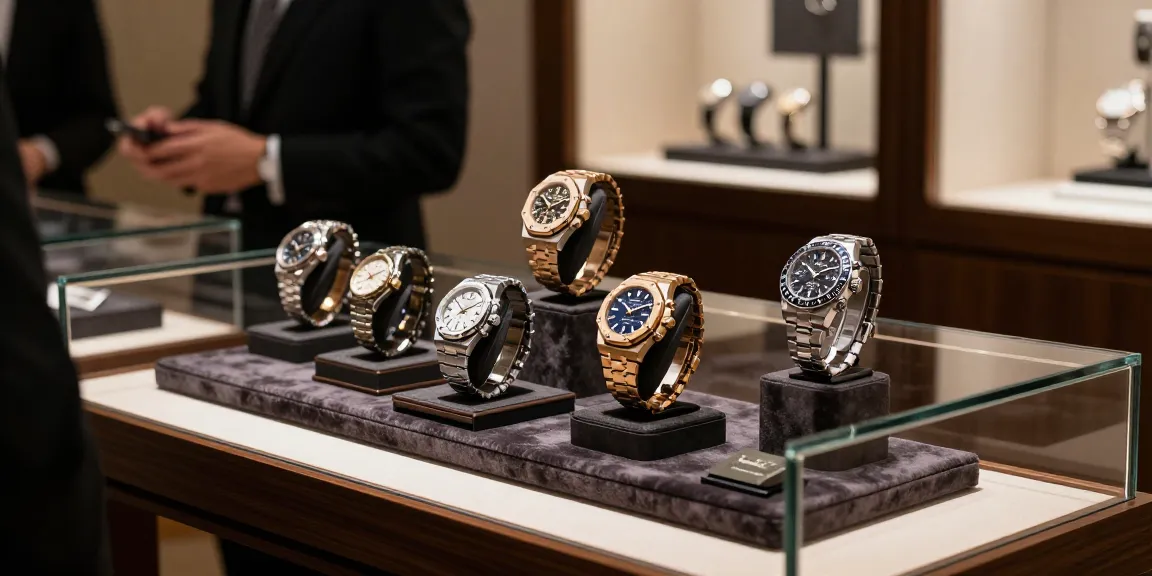 Elegant display featuring super clone watches showcasing craftsmanship and luxury.