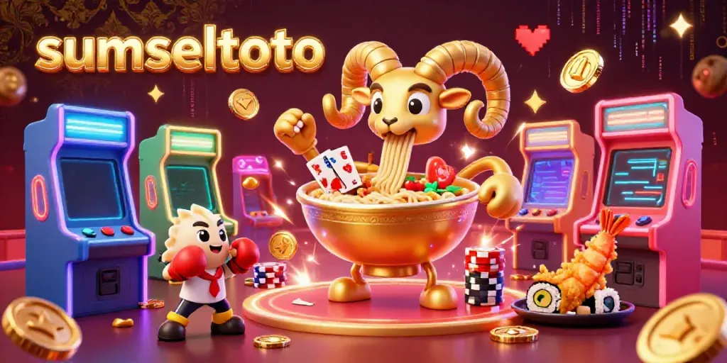 Join the exciting action at sumseltoto with a vibrant scene of playful characters and immersive gaming elements.