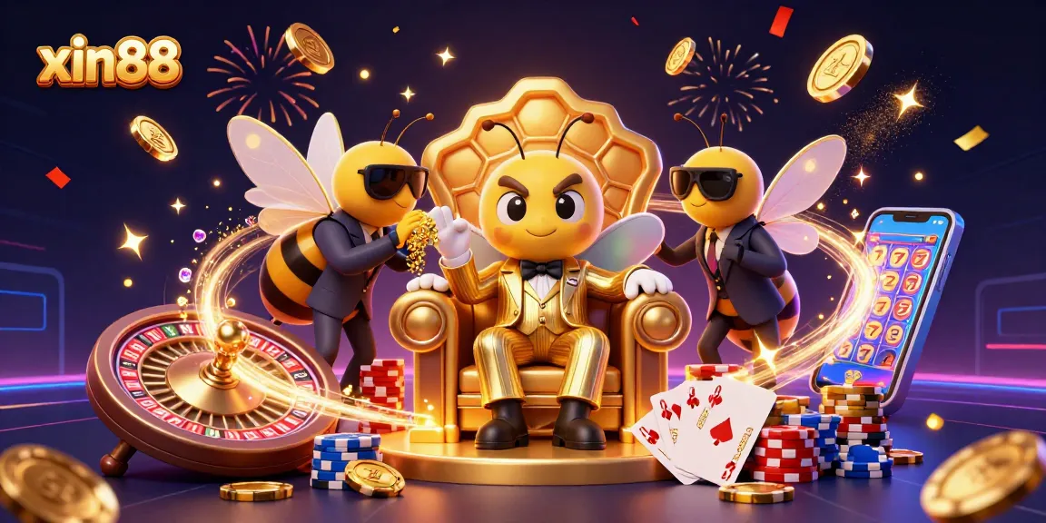 Experience the excitement of xin88 with a vibrant 3D casino scene featuring animated characters and dynamic elements.