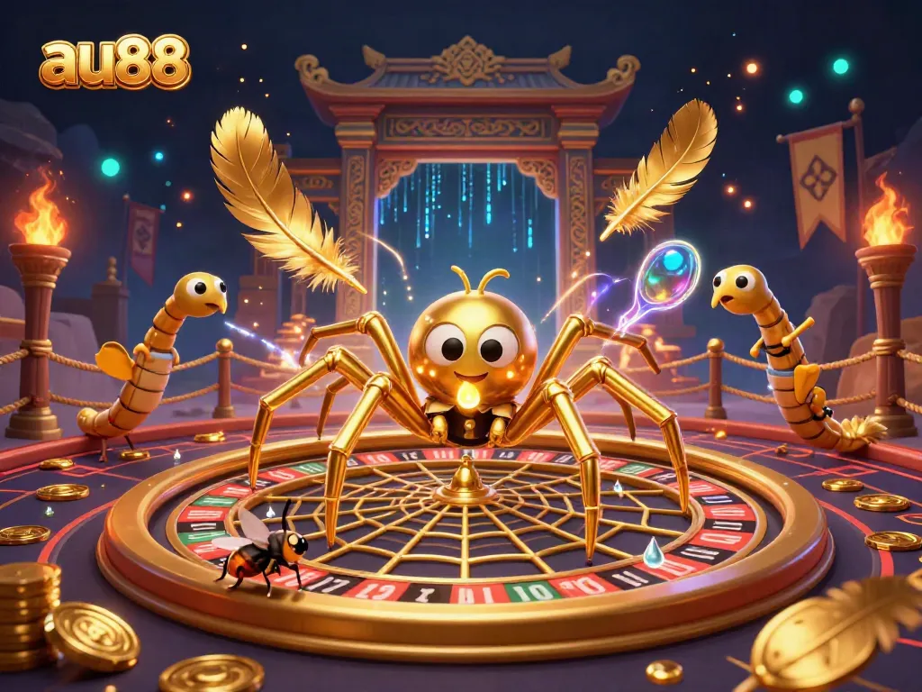 Engage with the vibrant action of au88's 3D casino scene featuring unique characters and dynamic game elements.