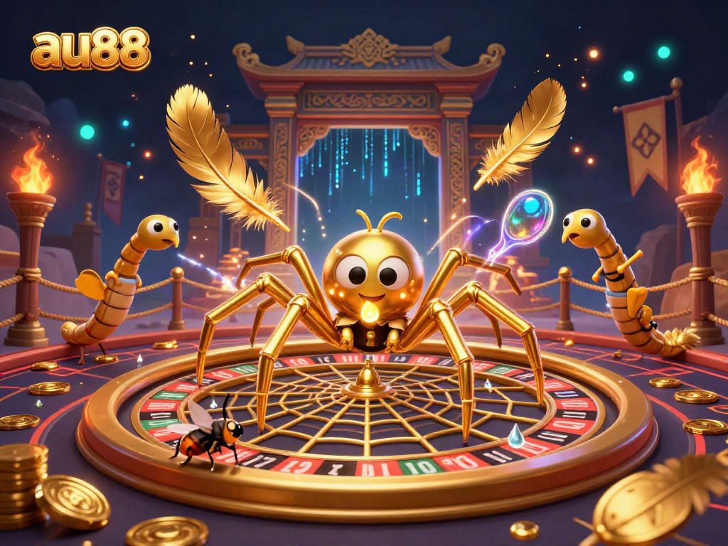 Engage with the vibrant action of au88's 3D casino scene featuring unique characters and dynamic game elements.