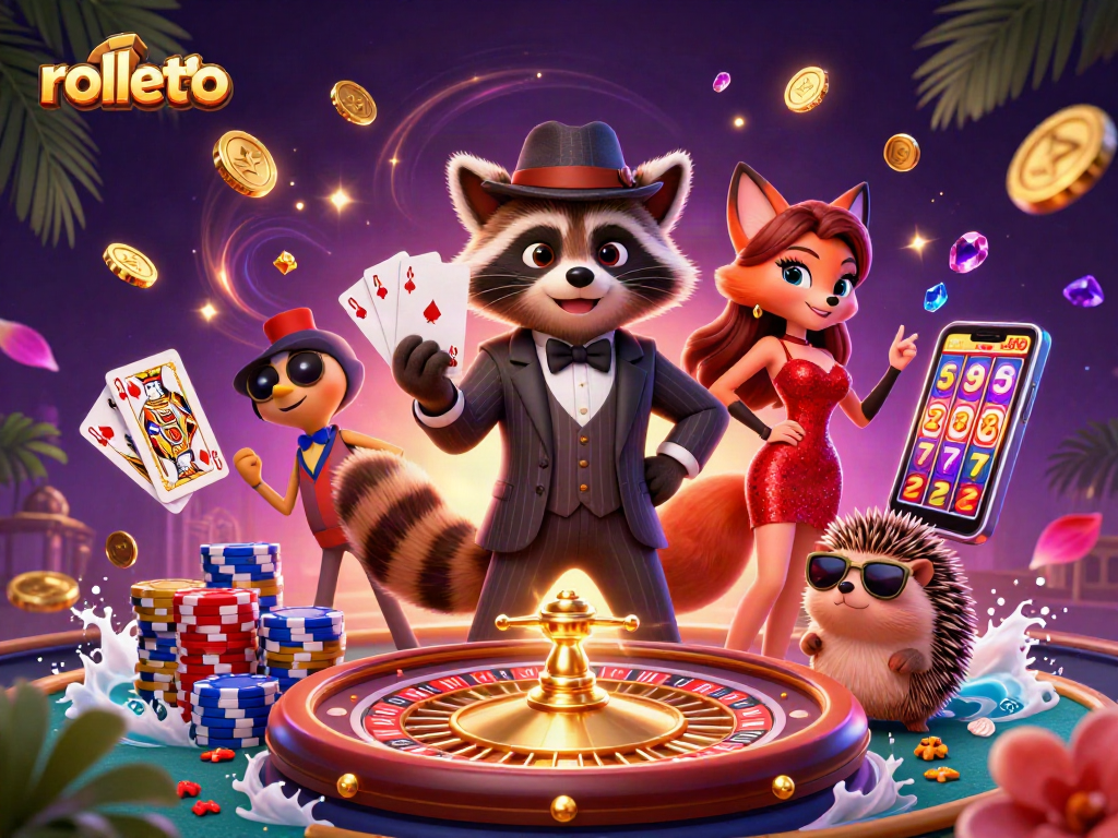 Experience thrilling gaming action with rolletto's vibrant and dynamic casino scene.