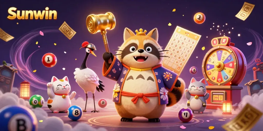 Experience thrilling moments at Sunwin with cheerful characters and dynamic gambling elements.