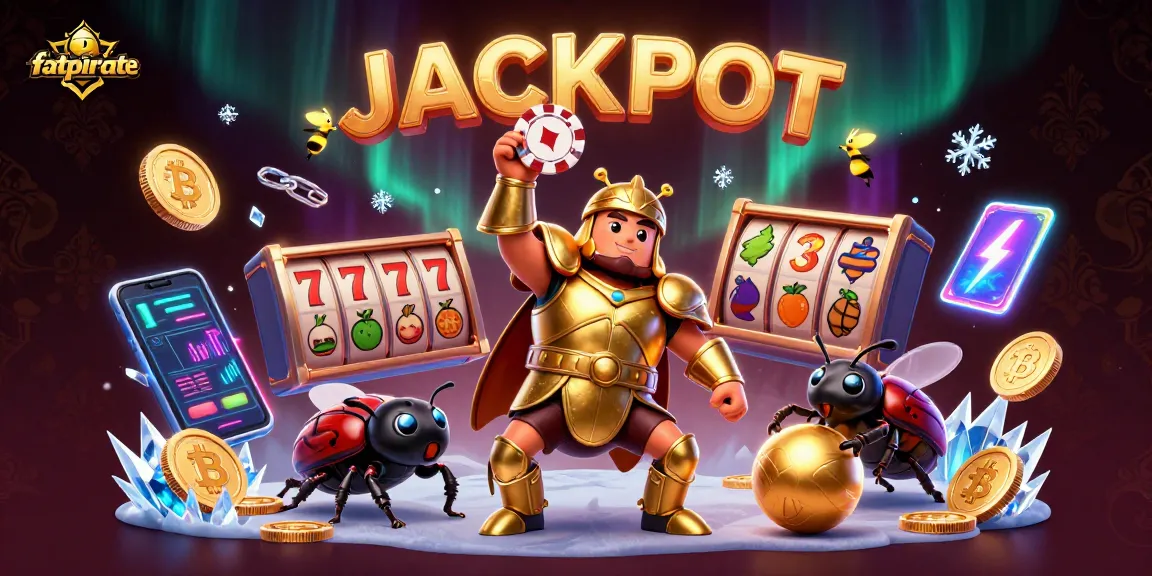 Experience the thrill of fatpirate casino with a dynamic scene full of winning symbols and vibrant characters.