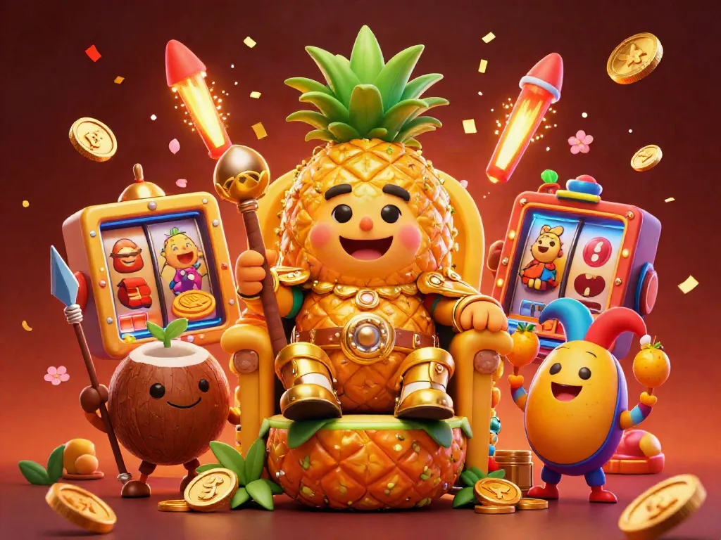 Engage in thrilling action at nhà cái JD88 with golden slot reels, as the pineapple king reigns supreme.