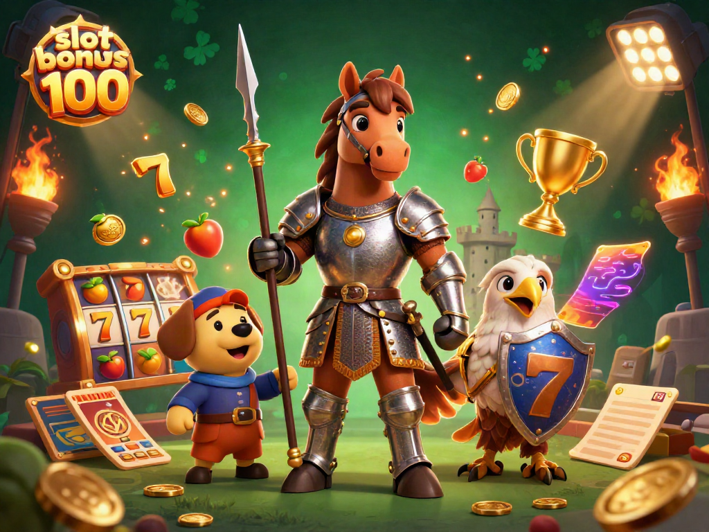 Experience the thrill of winning with slot bonus 100 amidst vibrant casino elements and dynamic gameplay.