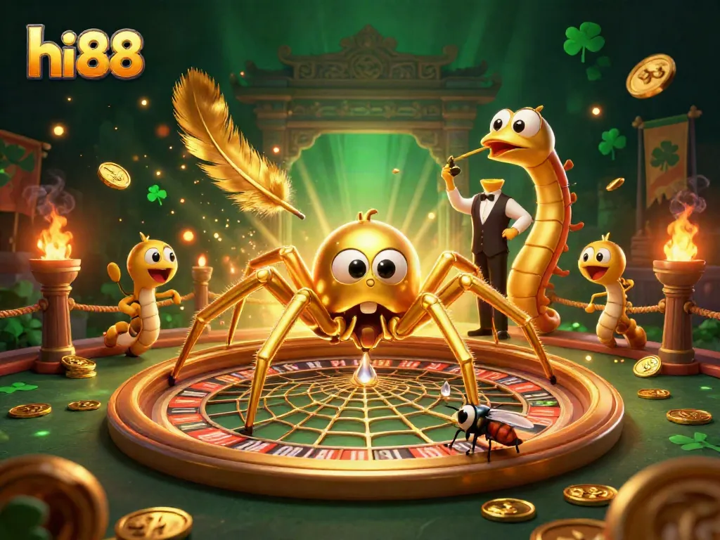 hi88 engages players in a thrilling casino experience with a dynamic roulette-themed scene.