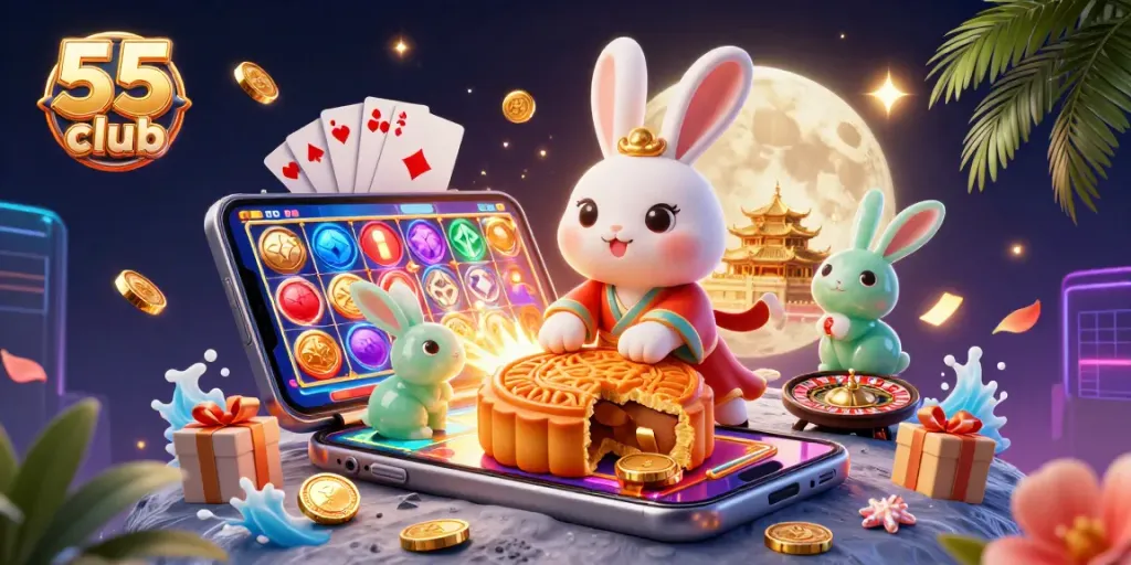 Experience thrilling games with the 55 club, featuring dynamic slots and poker elements.