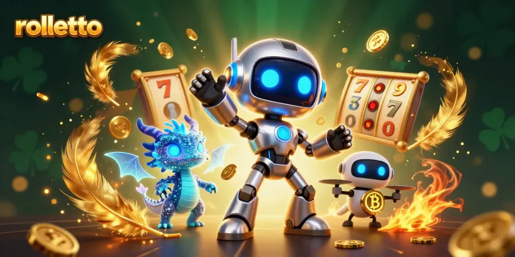Engage in thrilling gameplay at Rolletto Casino with a vibrant neon cyberpunk scene.