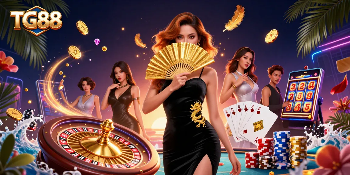 Experience the excitement of TG88, where golden coins and vibrant casinos come alive for thrilling gameplay.