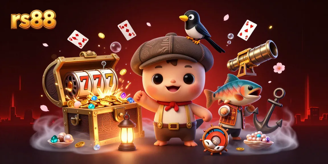 Engage in thrilling gameplay with rs88 as the cartoon Nessie and friends celebrate casino wins in an underwater scene.