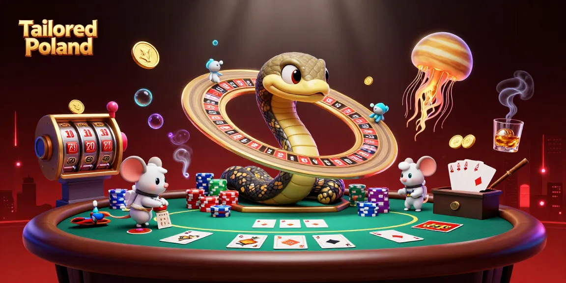 Engage in gaming with Tailored Poland's cosmic roulette inspired design featuring vibrant characters.
