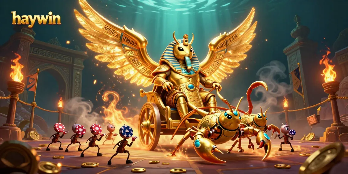Experience exciting gaming action at haywin with golden features, vibrant characters, and dynamic elements.