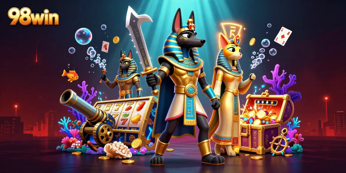 Spin the reels for incredible jackpots at 98win with vibrant characters and dynamic casino elements!