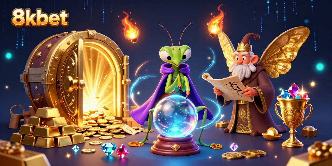 Engage in exciting moments at 8xbet with a mystical scene filled with fortune-telling elements and treasures.