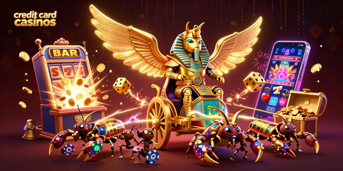 Experience excitement at credit card casinos with dynamic 3D illustration of thrilling gaming action.