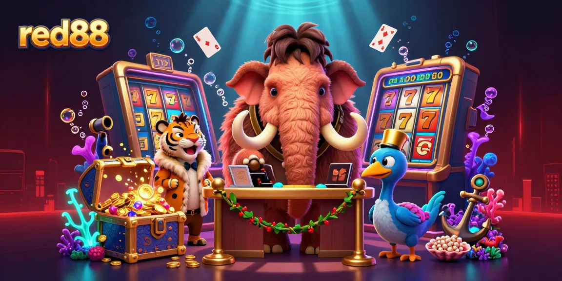 Experience red88 gaming excitement with bouncer, VIPs, and lavish casino elements.