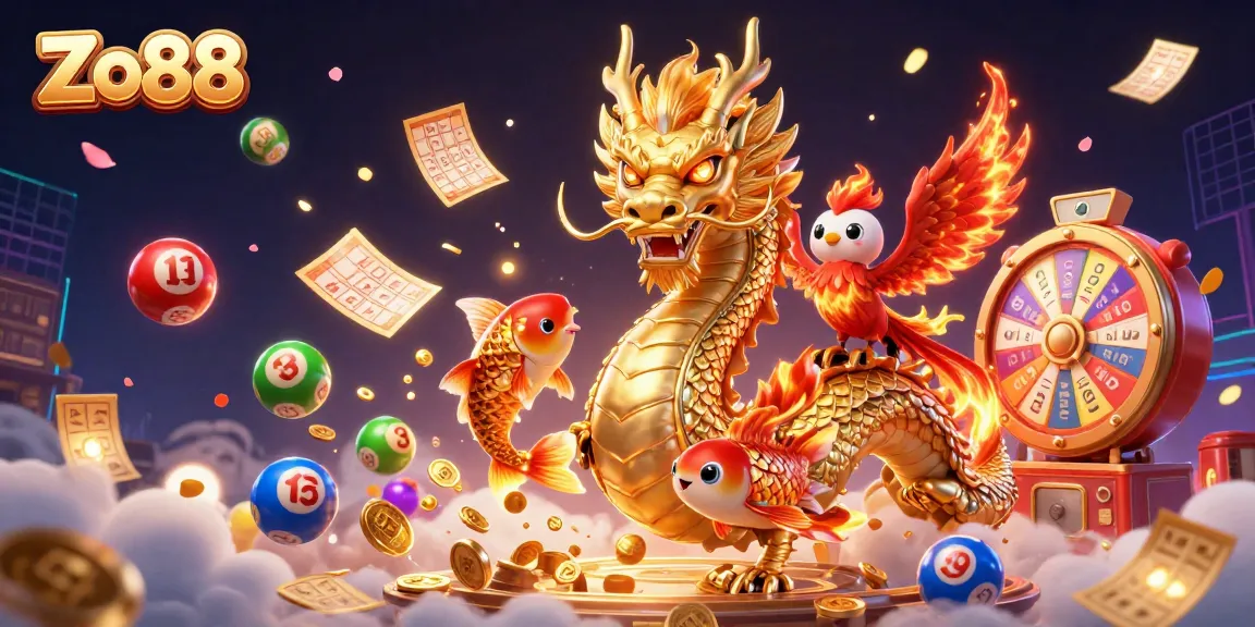 Experience thrilling gameplay with Zo88, featuring a lively dragon and vibrant gaming elements.