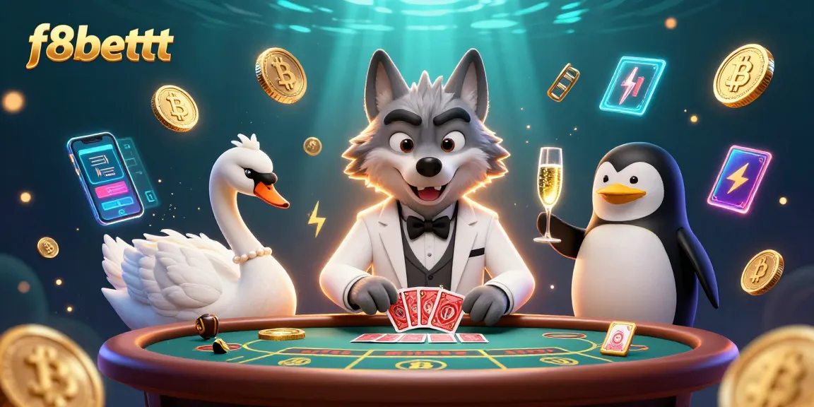 Experience the thrill of f8bettt with 3D cartoon characters at a virtual baccarat table.