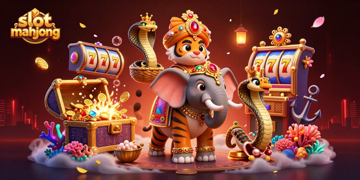 Spin the slot mahjong reels for jackpot wins with a vibrant 3D illustration featuring unique casino elements.