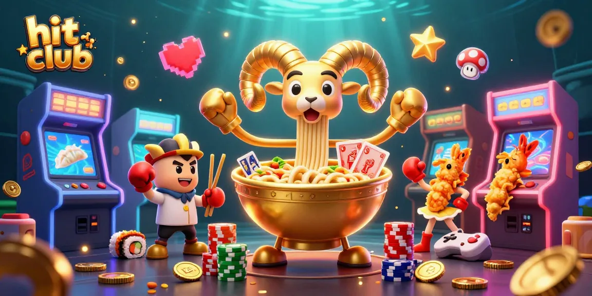 Get lucky at hit club with a vibrant 3D casino-themed cartoon featuring dynamic game elements.