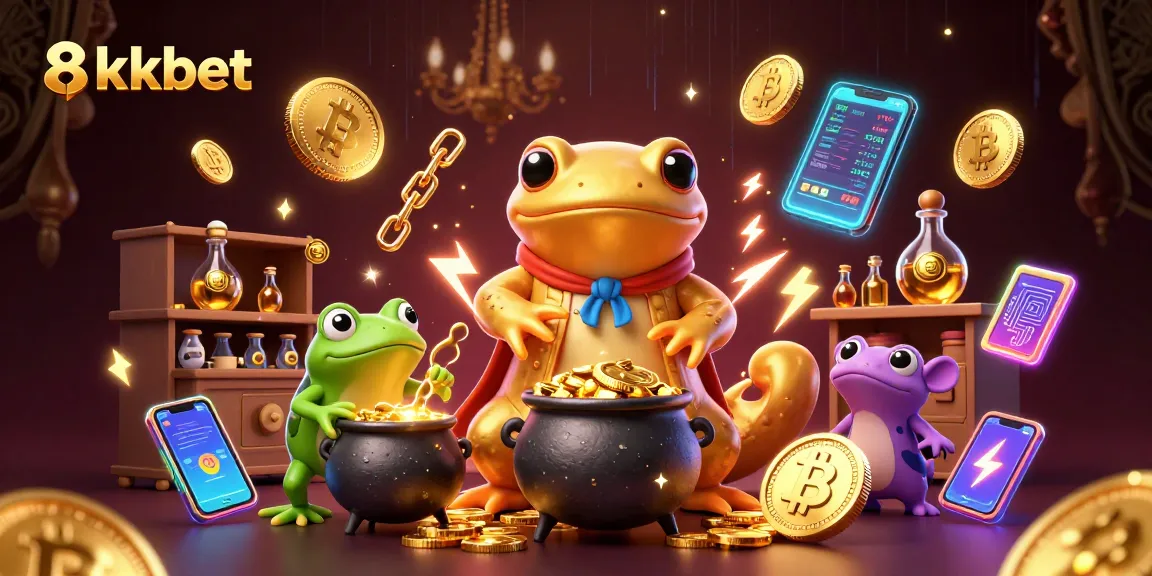 Play slots and win with 8xbet while exploring digital treasures in an enchanting 3D illustration.