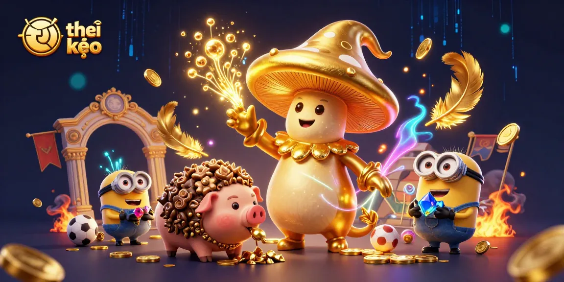 Enhance your betting experience with tỷ lệ kèo showcased in a dynamic sports-themed 3D scene.