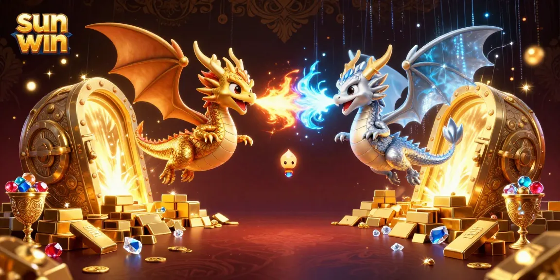 Experience thrilling wins with the vibrant sun win dragon showdown amidst treasure and casino excitement.