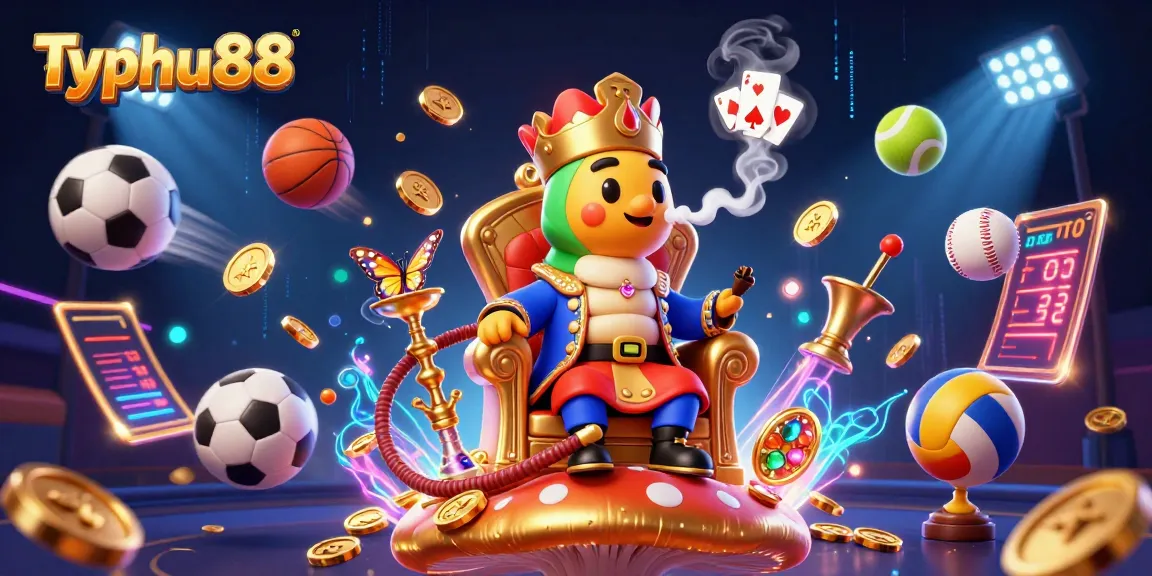 Engage in exciting gameplay at Typhu88 with vibrant casino illustrations featuring unique elements.
