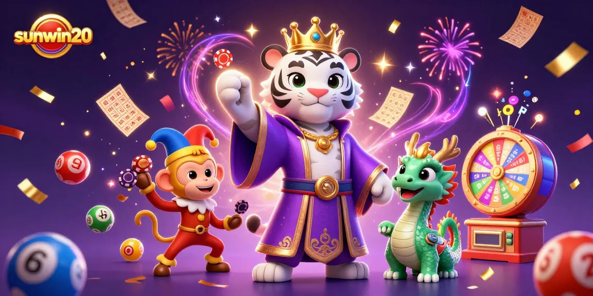 Engage in thrilling wins at sunwin20 with vibrant slots, colorful lottery elements, and festive celebration magic!