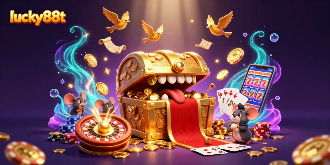 Experience the thrilling world of lucky88t with vibrant casino elements and engaging characters.
