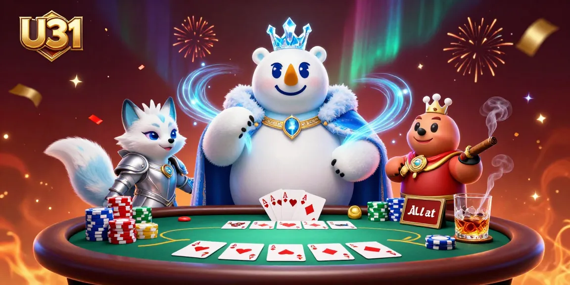 Experience U31's thrilling world of poker with vibrant characters and casino elements in a dynamic atmosphere.
