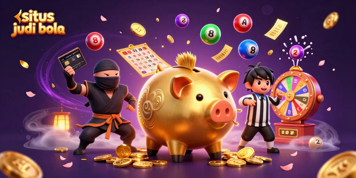 Engage with situs judi bola through a vibrant scene of fun and action in this 3D illustrated casino environment.