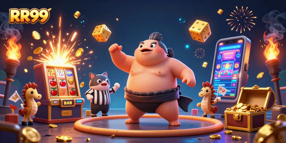 Engage in thrilling gameplay at RR99's dynamic underwater casino scene with slot machines and sea creatures.
