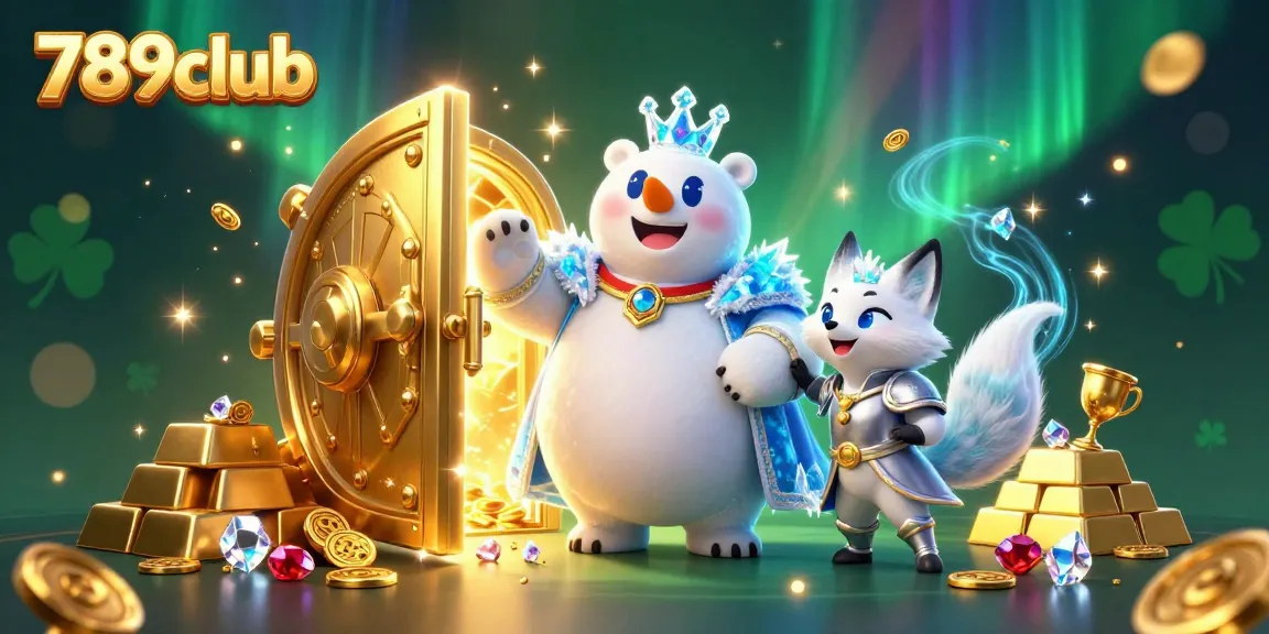 Spin the reels to win big at 789club, featuring a thrilling 3D casino scene with treasure and excitement.