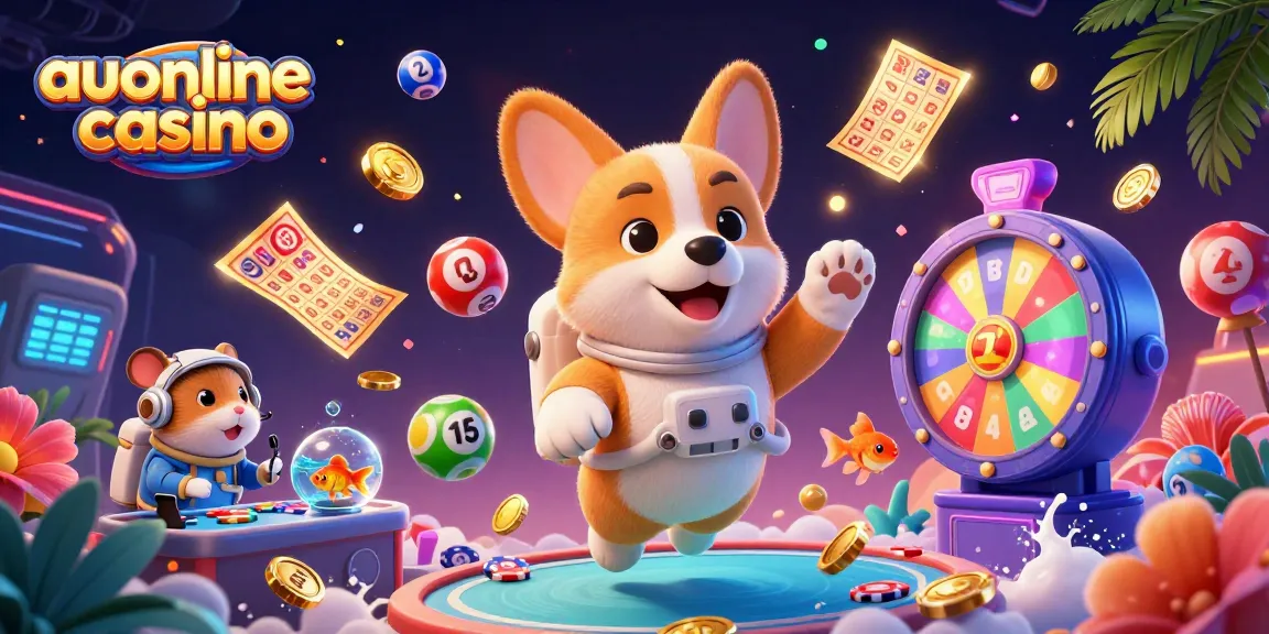 Engage in winning strategies at au online casino with vibrant illustrations capturing exciting gaming action.